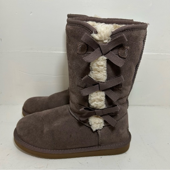 Koolaburra By Ugg Victoria Tall 1020171 Brown Suede Shoes Boot Women Size 5 - Picture 3 of 11
